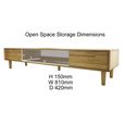 Scandic TV Unit - 2 Drawer - Large - Oak