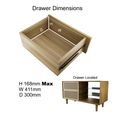 Scandic TV Unit - 2 Drawer - Small - Oak