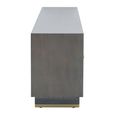 Deskey TV Unit - 4 Door - Grey and Faux Shagreen