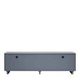 Deskey TV Unit - 4 Door - Grey and Faux Shagreen