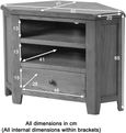 Dorset TV Unit - 1 Drawer - Corner - Oak
