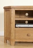 Dorset TV Unit - 1 Drawer - Corner - Oak