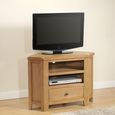 Dorset TV Unit - 1 Drawer - Corner - Oak