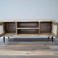 TV Unit - Acacia Wood and Rattan - 2 Door