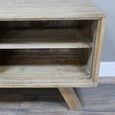 TV Unit - Acacia Wood and Rattan - 3 Door