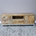 TV Unit - Carved Mango Wood - Storage