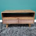 TV Unit - Mango Wood - 2 Drawer