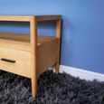 TV Unit - Wood and Black Glass - 3 Drawer