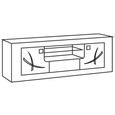 Enna Black and White 160cm TV Unit