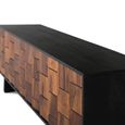 Esmeralda TV Unit - 3 Door - Black Mango Wood