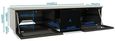 Evans High Gloss Black 125cm TV Cabinet - EMTMOD1250-BLK