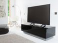 Evans High Gloss Black 125cm TV Cabinet Tall - EMT1250XL-BLK