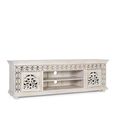 Ferrara Storage Large TV Unit - 2 Door - Carved Washed Mango Wood
