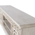 Ferrara Storage Large TV Unit - 2 Door - Carved Washed Mango Wood