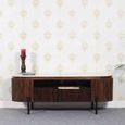 Fluted White Marble Top 140cm TV Unit