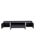 Genoa TV Unit - Storage - Fluted Grey High Gloss