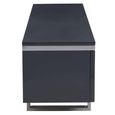 Genoa TV Unit - Storage - Fluted Grey High Gloss