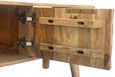 Geometric Carved Mango Wood 118cm TV Unit