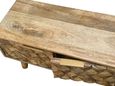Geometric Carved Mango Wood 118cm TV Unit