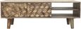 Geometric Carved Mango Wood 118cm TV Unit