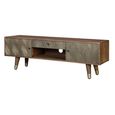 Hamlin Storage TV Unit - Textured Mango Wood