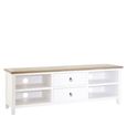 Hampstead TV Unit - 2 Drawer - White and Oak