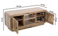 Hanover Ribbed Carved Mango Wood 145cm TV Unit