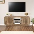 Hanover Ribbed Carved Mango Wood 145cm TV Unit
