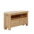Hayley TV Unit - 2 Drawer - Corner - Oak