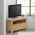 Hayley TV Unit - 2 Drawer - Corner - Oak