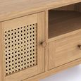 Henley Oak and Rattan 90cm Corner TV Unit