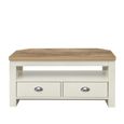 Highgate Corner TV Unit - 2 Drawer - Cream Painted