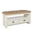 Highgate Corner TV Unit - 2 Drawer - Cream Painted