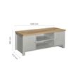 Highgate Large TV Unit - 130cm - Grey Painted