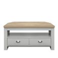 Highgate Corner TV Unit - 2 Drawer - Grey Painted