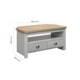 Highgate Corner TV Unit - 2 Drawer - Grey Painted