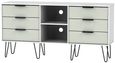 Hong Kong Cashmere and White 150cm TV Unit with Hairpin Legs