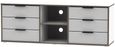 Hong Kong Grey and White 150cm TV Unit with Glides Legs
