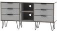Hong Kong Grey and White 150cm TV Unit with Hairpin Legs