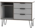 Hong Kong Grey and White 95cm TV Unit with Hairpin Legs