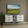 Hong Kong TV Unit - 150cm - with Hairpin Legs - White