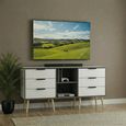 Hong Kong TV Unit - 150cm - with Wooden Legs - White