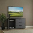 Hong Kong TV Unit - 95cm - with Glides Legs - Graphite