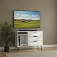 Hong Kong TV Unit - 95cm - with Hairpin Legs - White