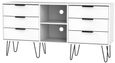 Hong Kong White 150cm TV Unit with Hairpin Legs