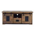 Iron Works TV Unit - Mango Wood - Storage - Large