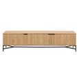 Jaipur TV Unit - 3 Door - Large - Fluted - Oak