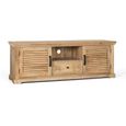 Jaylene TV Unit - Mango Wood - Louvered - 2 Door - Large