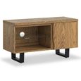 Jersey TV Unit - 1 Door Small - Industrial Style - Oak