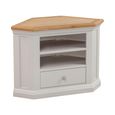 Cotswold Corner TV Unit - 1 Drawer - Oak and Painted